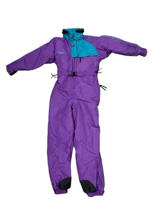 Traje de esquí y nieve Columbia aislado de colección para mujer manga radial XL púrpura verde azulado Foto 1 de 4