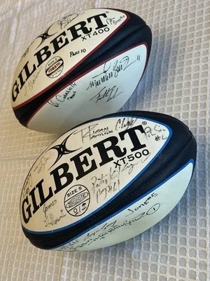 2 Rugby Memorabilia Signed Gilbert Ball Paki #10 Jone #5 Caravelli Coach? Clever - Image 1 of 4