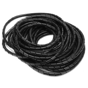 Spiral Wire Wrap Cord Flexible Cable Organizer Management Black Φ8mm 10 Meters - Picture 1 of 22