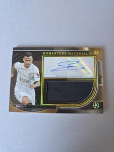2021-22 Topps Museum Collection UEFA Momentous Jumbo Jersey Auto Gold 29/50 Suso - Picture 1 of 4