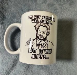 Ancient Aliens "It Must Be Aliens" White Mug Giorgio A. Tsoukalos  4" tall - Picture 1 of 8