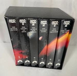 Star Trek The Movie Collection VHS NEW & SEALED Box Set 6 Tapes 1993 - Foto 1 di 3