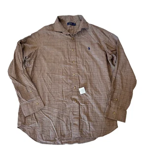 Ralph Lauren camicia uomo XL grano pied de poule bocca di imbra manica lunga abbottonata - Foto 1 di 9