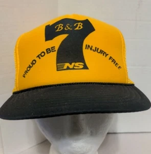 NORFOLK SOUTHERN RAILROAD Injury Free Hat Vintage SnapBack Ballcap Foam Mesh - Picture 1 of 8
