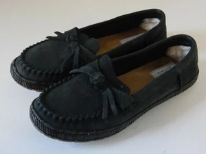 womens UGG Fur heal Lined Moccasin Size 6  charcoal - Picture 1 of 5