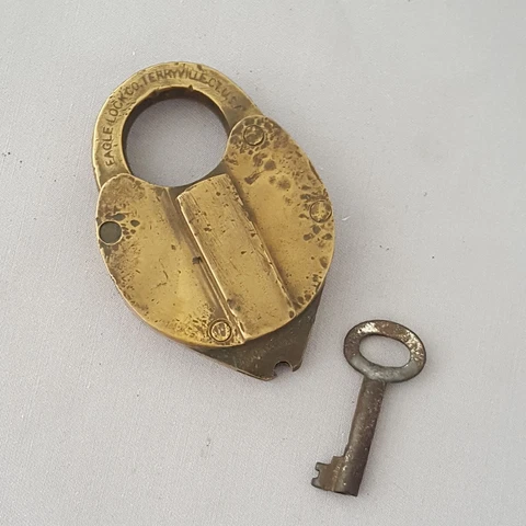 Eagle Lock & Co Brass Padlock Cover
