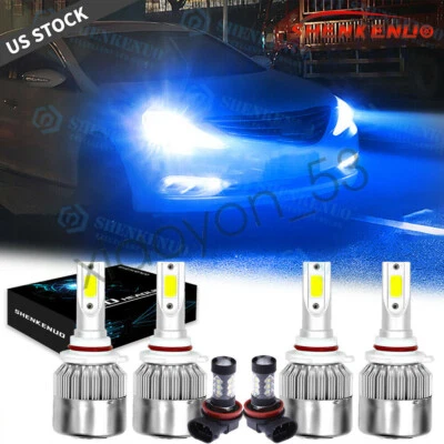 6x Ice Blue LED Headlight + Fog Light Bulbs 8000K For Toyota Corolla 2009-2013 - Image 1 of 4