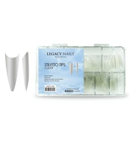 Clear Stiletto Nail Tips 500 pcs | Legacy Nails - Picture 1 of 5