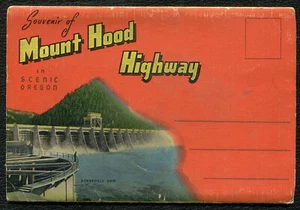 Mount Hood Oregon Map Large Letters Postcard Folder - Picture 1 of 2