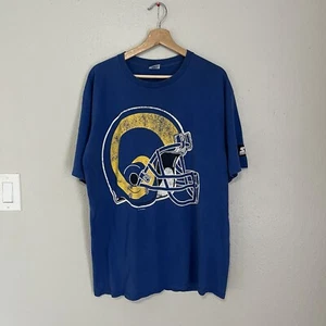 Vintage 90s St. Louis Rams Starter T-shirt Men’s Size XL Blue NFL Logo USA Made - Picture 1 of 7