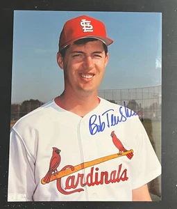 Bob Tewksbury Autographed 8 x 10 Glossy Photo: St Louis Cardinals - Picture 1 of 2