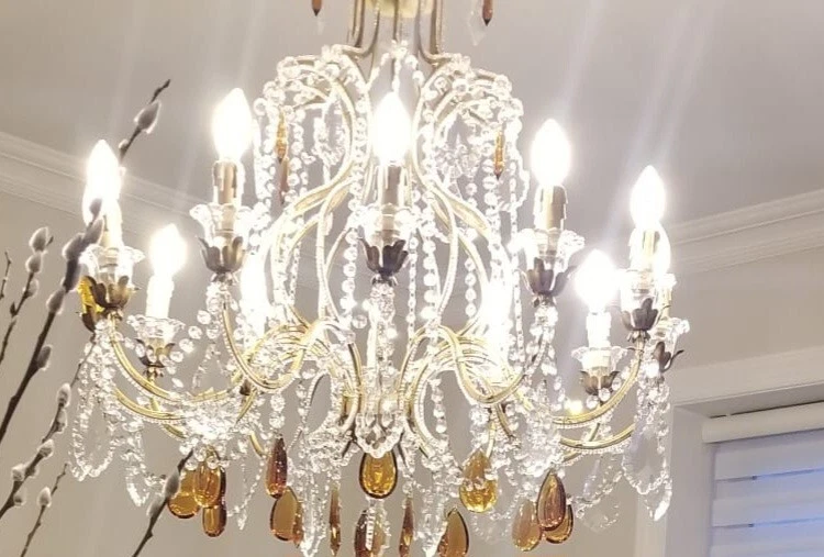 Lámpara de araña italiana vintage Foto 1 de 4