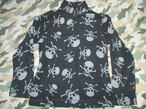 Arizona Jeans Boys 14-16 Skull & Crossbones Black Zip Up Coat - Picture 1 of 1