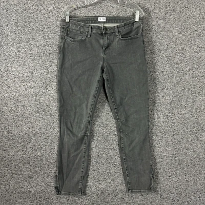 Pantalones de mezclilla recortados Helmut Lang para mujer talla 30 gris algodón pierna ajustada Foto 1 de 4