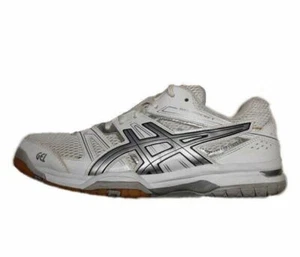 Asics Gel-Rocket White & Gray Volleyball Shoes Women's (Size: 8.5) B455N - Picture 1 of 6