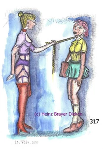 Bondage Nr. 317, farbige Fotografik HEINZ BRAYER DIEKEN Emden,Irene an der Leine - Bild 1 von 1