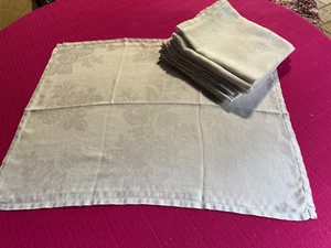 12 serviettes de table coton damassé 64 cm x 49 cm Réf T172 - Imagen 1 de 4