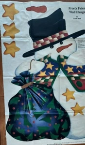 Vintage "Frosty Friends" Wandbehang Stoff Panel von Leslie Beck für Cranston Print - Bild 1 von 4