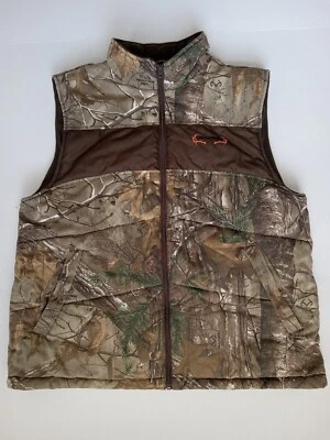 Real Tree Insulated Puffer Camo Vest Large 42-44 Hunting Vest Fleece Lined - Image 1 of 4