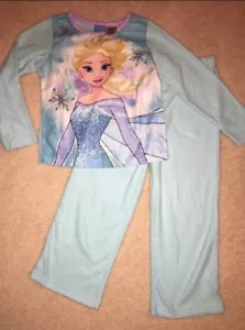Disney Frozen Princess Elsa Pajama Set Fleece Long Sleeve Two Piece Size 2T NWT - Picture 1 of 5