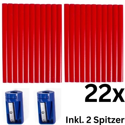 BENSON Zimmermannsbleistift Zimmermann Bau Handwerker 22 Bleistifte + 2 Spitzer