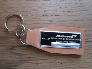 McLaren Data Plate Vintage Look Leather Keychain MP4 12C 675 LT 650 S 570 GT SLR - Foto 1 di 1