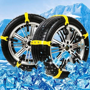 Snow Chains for Car,Universal Adjustable Emergency Traction Snow Mud Security Ti - Picture 1 of 7