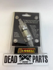 Harley Russell clear flow gas fuel filter universal LooK - Picture 1 of 3