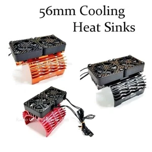 RCP Xtreme Cool 56mm Heat Sink (2) 40mm Fans 8.4 volts 16k RPM Carbon Fiber - Picture 1 of 12