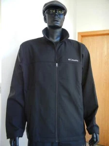 COLUMBIA BIG & TALL BLACK MT. VILLAGE SOFT SHELL FULL ZIP JACKET SIZE 2X - Picture 1 of 6