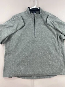 Suéter de lana vintage Lands End para hombre XXL 2XL gris 1/4 cremallera manga larga - Imagen 1 de 13