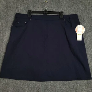 Hearts of Palm Women's Blue Essentials Tech Stretch Pull On Skort Plus Size 18W - Picture 1 of 9