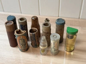 Vintage Lot x11 Spark Plug Canisters Box Packaging De-Dion Bouton Maserati - Picture 1 of 20