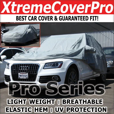 Audi Q7 2015 cubierta de coche transpirable con bolsillos de espejo - gris Foto 1 de 4