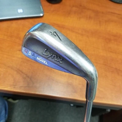   39" Lynx USA Model Single 4 Iron. Stiff Flex Steel Shaft, Men's RH  - Image 1 of 4