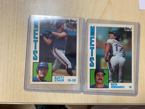1984 Topps Tiffany #430 Rusty Staub #120 Keith Hernandez NY Mets N/M