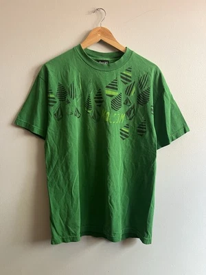 Vintage Y2K Volcom Skate 2000s Rap All Over Print Green Men’s T-Shirt Size Large - Image 1 of 4