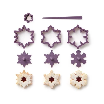 BETTY BOSSI Plätzchen Ausstecher für Spitzbuben in Schneeflockenform - 3er-Set - Bild 1 von 4