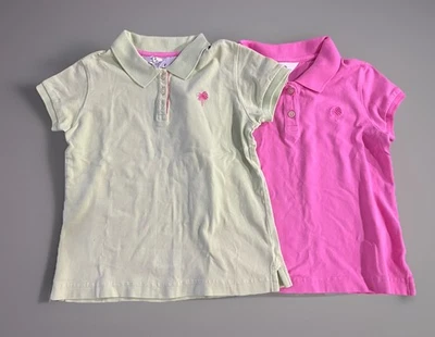 Lilly Pulitzer Girls Pink & Green Short Sleeve Polo Lot Of 2 Excellent Sz 7 - Image 1 of 4