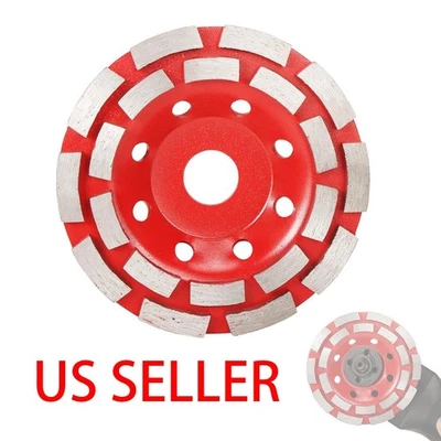 5" Diamond Grinding Cup Wheel Disc Double Row Segment Grinder Concrete Granite - Image 1 of 4