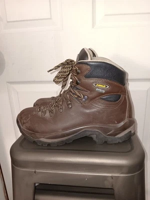 Botas de Senderismo Asolo Mujer Talla 9.5 Cuero Marrón Suelas Vibram Usadas en Excelente Condición Foto 1 de 4