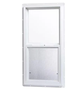 Single Hung Vinyl Window 18 in. x 36 in. Garage Porch Durable Replacement White - Picture 1 of 7