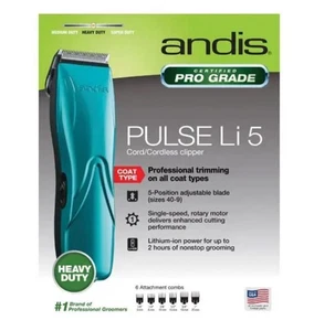 Andis Pulse Li 5 verstellbare Klinge Haarschneidemaschine zertifiziert Pro-Qualität brandneu 73515 - Bild 1 von 5