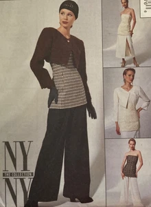 McCalls NY NY 6787 Bolero, Strapless Top, Skirt, Trousers Pattern Sz 16 Uncut FF - Picture 1 of 4