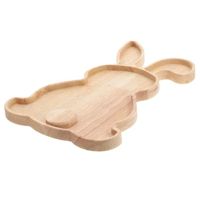 Tablero de charcutería en forma de conejito de Pascua bandeja de madera plato de dulces Foto 1 de 4