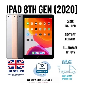 APPLE IPAD 8TH GEN 2020 32GB/128GB Wi-Fi/4G A+++ CONDITION RE-BOXED - Picture 1 of 53