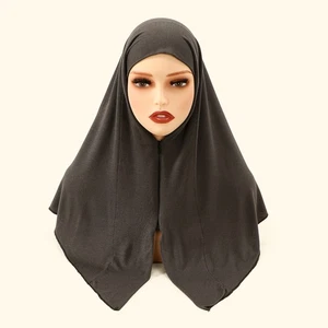 One Piece Amira Scarf Women Hijab Instant Headscarf Full Cover Turban Stole Arab - Picture 1 of 8