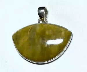 Natural Yellow Calcite 925 Sterling Silver Pendant Jewelry JY657 - Picture 1 of 1
