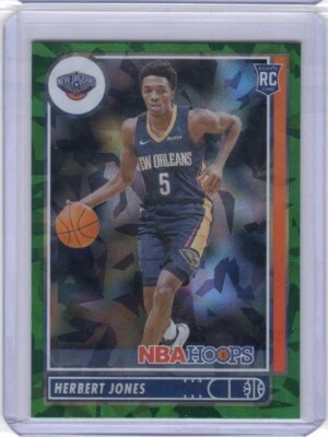 2021-22 Panini NBA Hoops Rookies Herbert Jones RC #243 Green Ice Rookie Pelicans - Image 1 of 2