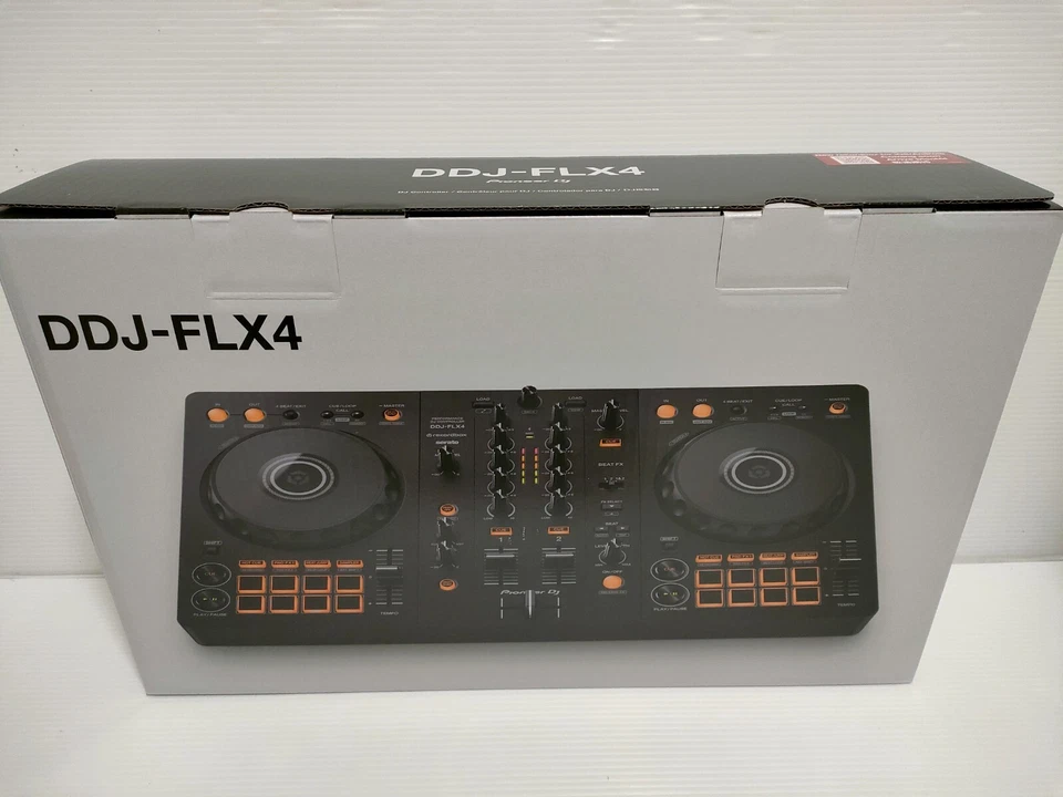 Pioneer DDJ-FLX4 2-Channel Serato Lite Rekordbox Software DJ Controller Black - Image 1 of 4